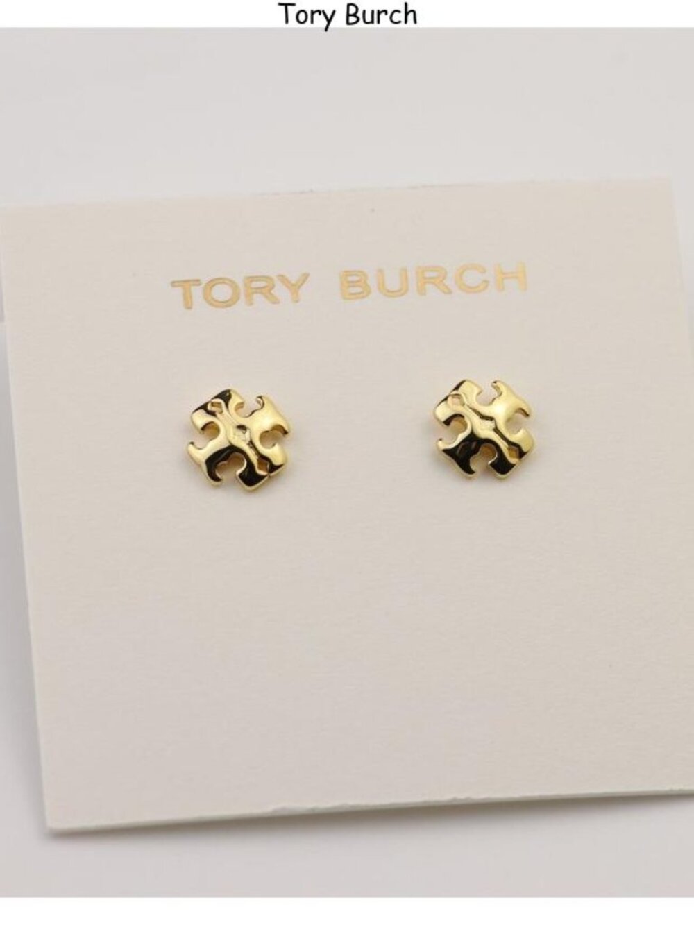 Tory Burch Gold Logo Bracelet-style Stud Earrings